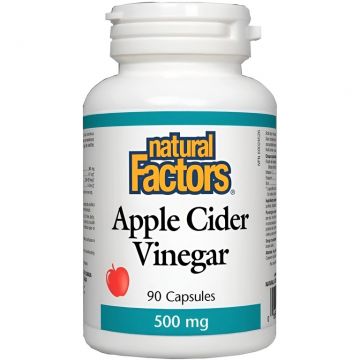 Apple Cider Vinegar [otet cidru mere] 500mg 90cps - NATURAL FACTORS