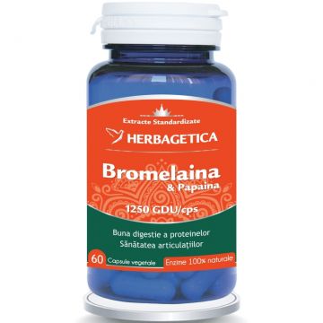 Bromelaina papaina 60cps - HERBAGETICA