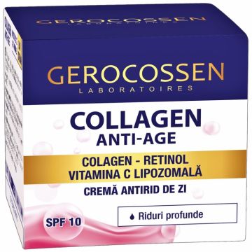 Crema zi antirid riduri profunde spf10 Collagen AntiAge 50ml - GEROCOSSEN