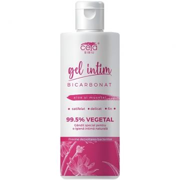 Gel igiena intima 99,5%vegetal bicarbonat aloe musetel 200ml - CETA SIBIU