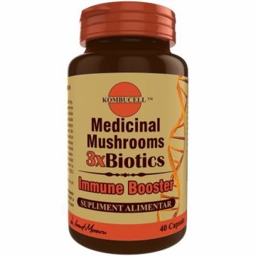 Medicinal mushrooms 3xbiotics 40cps - KOMBUCELL