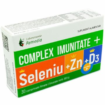Complex imunitate+ Se Zn D3 30cp - REMEDIA