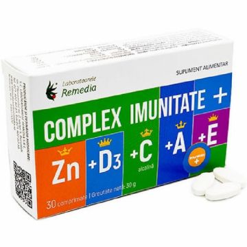 Complex imunitate+ Zn D3 C A E 30cp - REMEDIA