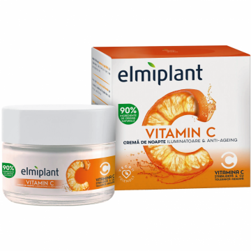 Crema noapte iluminatoare antiaging Vitamin C 50ml - ELMIPLANT