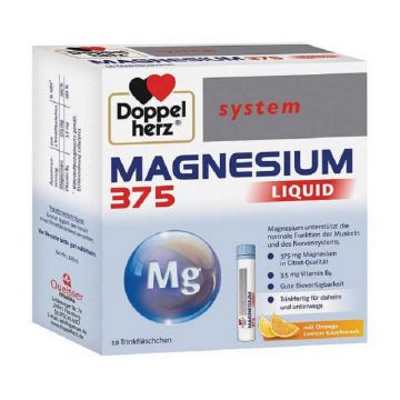 Doppelherz System Magneziu 375 mg Liquid 10 Flacoane Buvabile