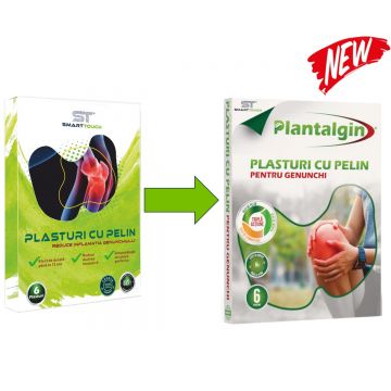 Plasturi cu pelin pentru dureri de genunchi, 6 bucati, Plantalgin