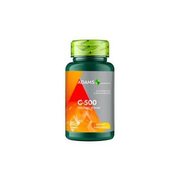 Vitamina C-500 cu Macese, 30 tablete, Adams