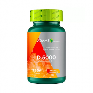 Vitamina D-5000, 120 capsule, Adams