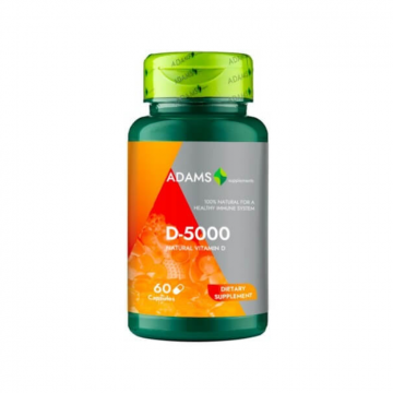 Vitamina D-5000, 60 capsule, Adams
