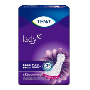 Absorbante pentru incontinență urinară Lady Maxi Night, 12 bucăți, Tena