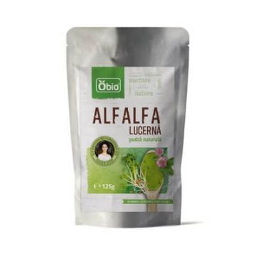 Alfalfa (lucerna) pudra ecologica, 125 g, Obio