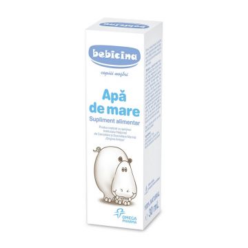 Apă de mare pentru igiena nazală, Bebicina, 30 ml, Omega Pharma