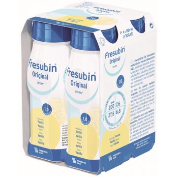 Băutura cu aromă de vanilie Fresubin Original, 4 x 200 ml, Fresenius Kabi Germania