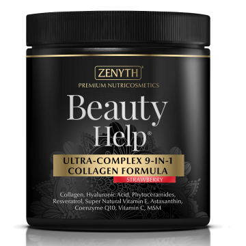 Beauty Help Ultra-Complex 9-în-1 Collagen Formula cu aromă de căpșuni, 300 g, Zenyth