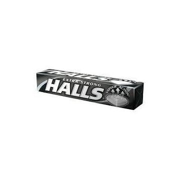 Bomboane cu aroma puternica de mentol si eucalipt Halls Extra Strong, 9 bucati, Kraft Food