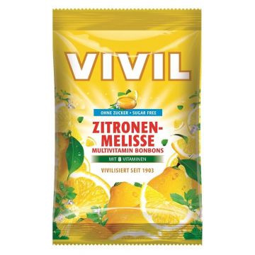 Bomboane fără zahăr cu lămâie și multivitamine, 60 g, Vivil