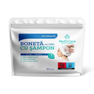 Boneta cu sampon antiseptik 2% CHG, 1 bucata, Multi Care