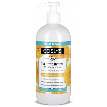 Gel intim bio pentru piele sensibila cu galbenele si magneziu, 500ml, Coslys