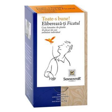 Ceai amestec de plante Toate-s bune! Elibereaza-ti Ficatul, 18 plicuri, Sonnentor