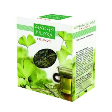 Ceai Ginkgo Biloba frunze, 75 g, Parapharm