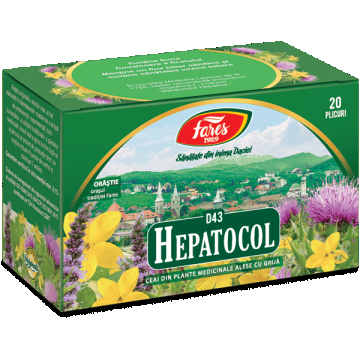 Ceai Hepatocol D43, 20 plicuri, Fares