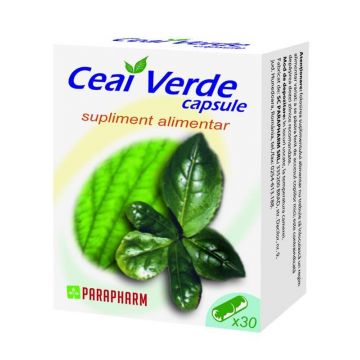 Ceai Verde, 30 capsule, Parapharm