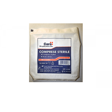 Comprese sterile, Cara, 10x10 cm,  1 buc Labormed
