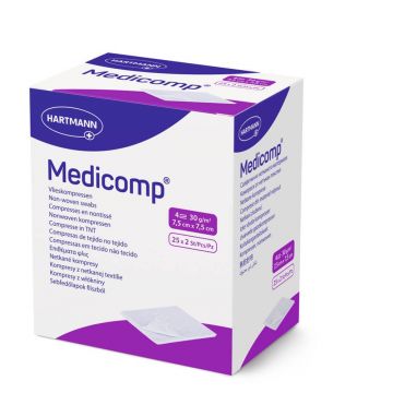 Comprese sterile Medicomp Extra, 7,5 x 7,5 cm, 25 bucăți, Hartmann