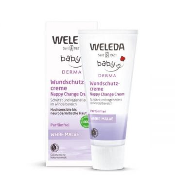 Cremă pentru zona scutecului cu nalba albă, Baby Derma, 50 ml, Weleda