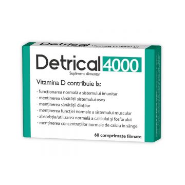 Detrical Vitamina D 4000 UI, 60 comprimate, Zdrovit