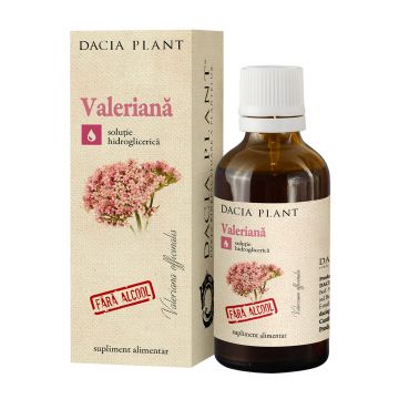 Extract natural de Valeriană fără alcool, 50 ml, Dacia Plant