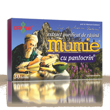 Extract purificat de rășină - Mumie cu Pantocrin, 30 tablete, Damar General Trading
