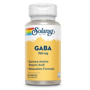 Gaba 750 mg Solaray, 60 tablete, Secom