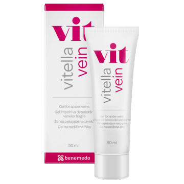 Gel impotriva deteriorarii venelor fragile Vitella Vein Vit, 50 ml, Benemedo