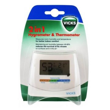 Higrometru și Termometru 2 în 1, TOW015094, Vicks