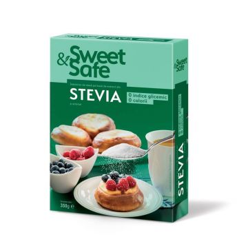 Îndulcitor natural Sweet & Safe Stevia, 350 g, Sly Nutritia