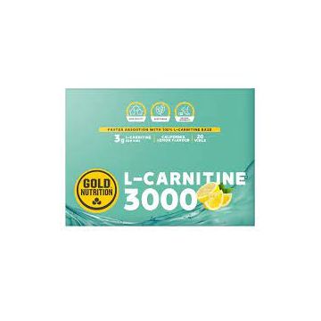 L-Carnitine 3000 mg cu aroma de lamaie, 20 fiole, Gold Nutrition