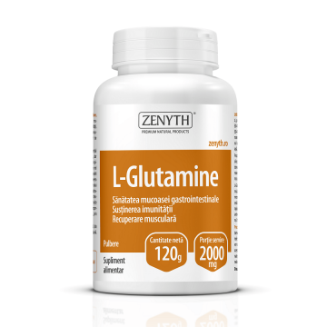 L-glutamină pulbere, 120 g, Zenyth