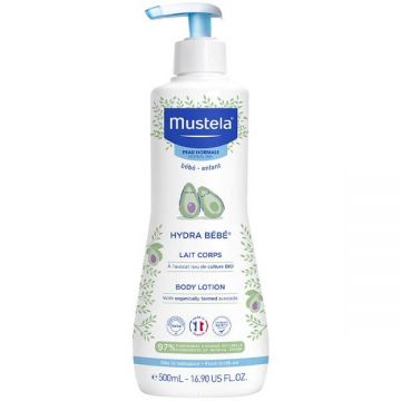 Lotiune de corp hidratanta pentru piele normala Hydra Bebe, 500 ml, Mustela