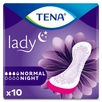 Absorbante pentru incontinenta urinara Lady Normal Night, 10 bucati, Tena