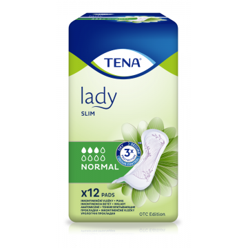 Absorbante pentru incontinenta urinara Lady Slim Normal, 12 bucati, Tena