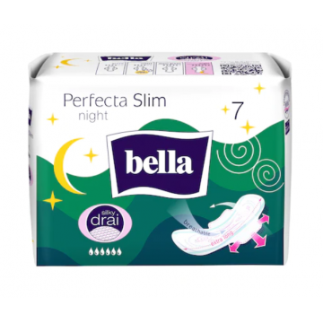 Absorbante Perfecta Slim Night Silky Drai, 7 bucati, Bella