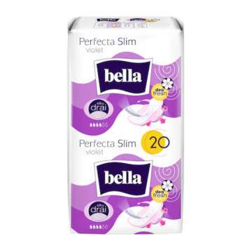 Absorbante Perfecta Slim Violet Silky Deo, 20 bucati, Bella