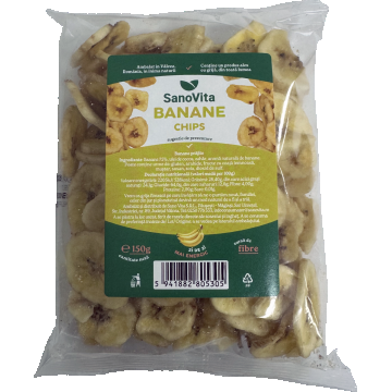 Chips de banana, 150g, SanoVita