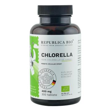 Chlorella ecologica 400mg, 300 tablete, Republica Bio