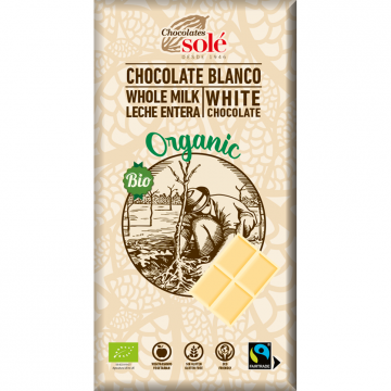 Ciocolata alba Bio, 100g, Chocolates Sole