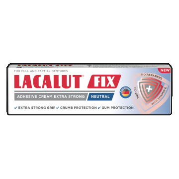 Crema adeziva pentru proteza dentara Neutral Fix, 40g, Lacalut