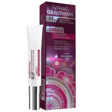 Crema fermitate contur ochi H3 Evolution Perfect Look, 15ml, Gerovital