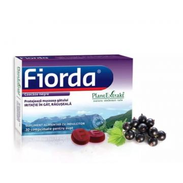 Fiorda cu aroma de coacaze negre, 30 comprimate, PlantExtrakt