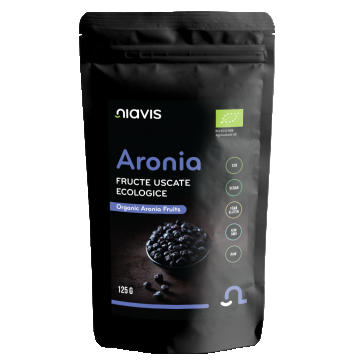 Fructe uscate raw ecologice Aronia, 125g, Niavis